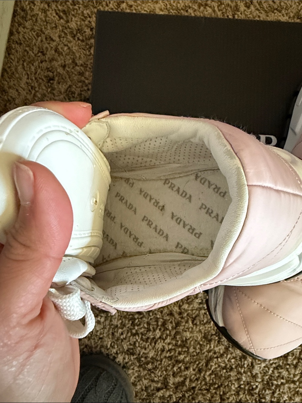 PRADA Lightweight PRAX Sneakers - Rose Pink White - - Picture 10 of 13